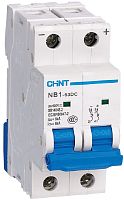 Выключатель автоматический CHINT NB1-63DC 2п 63А C 6кА DC500В картинка